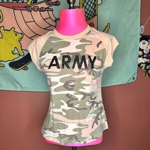 Pink Camo ARMY baby tee